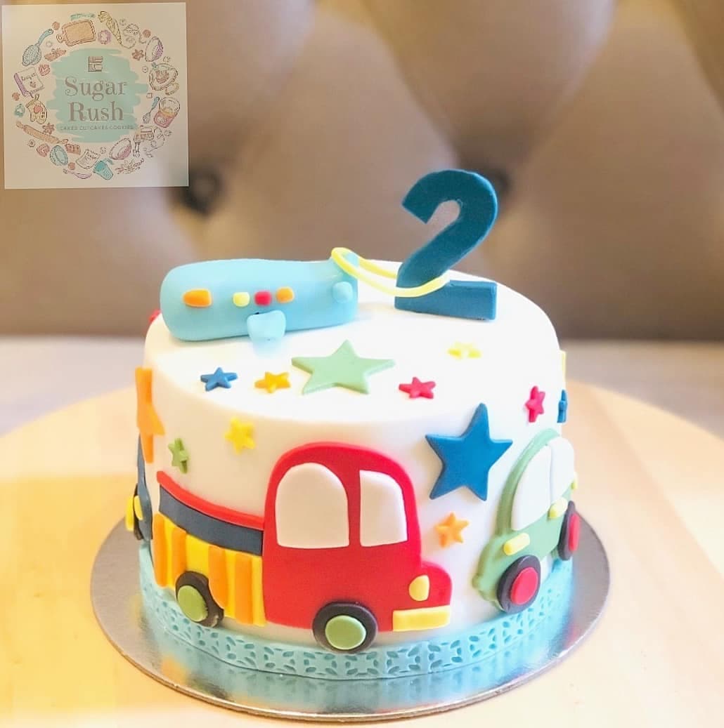 Transportation Theme Cake