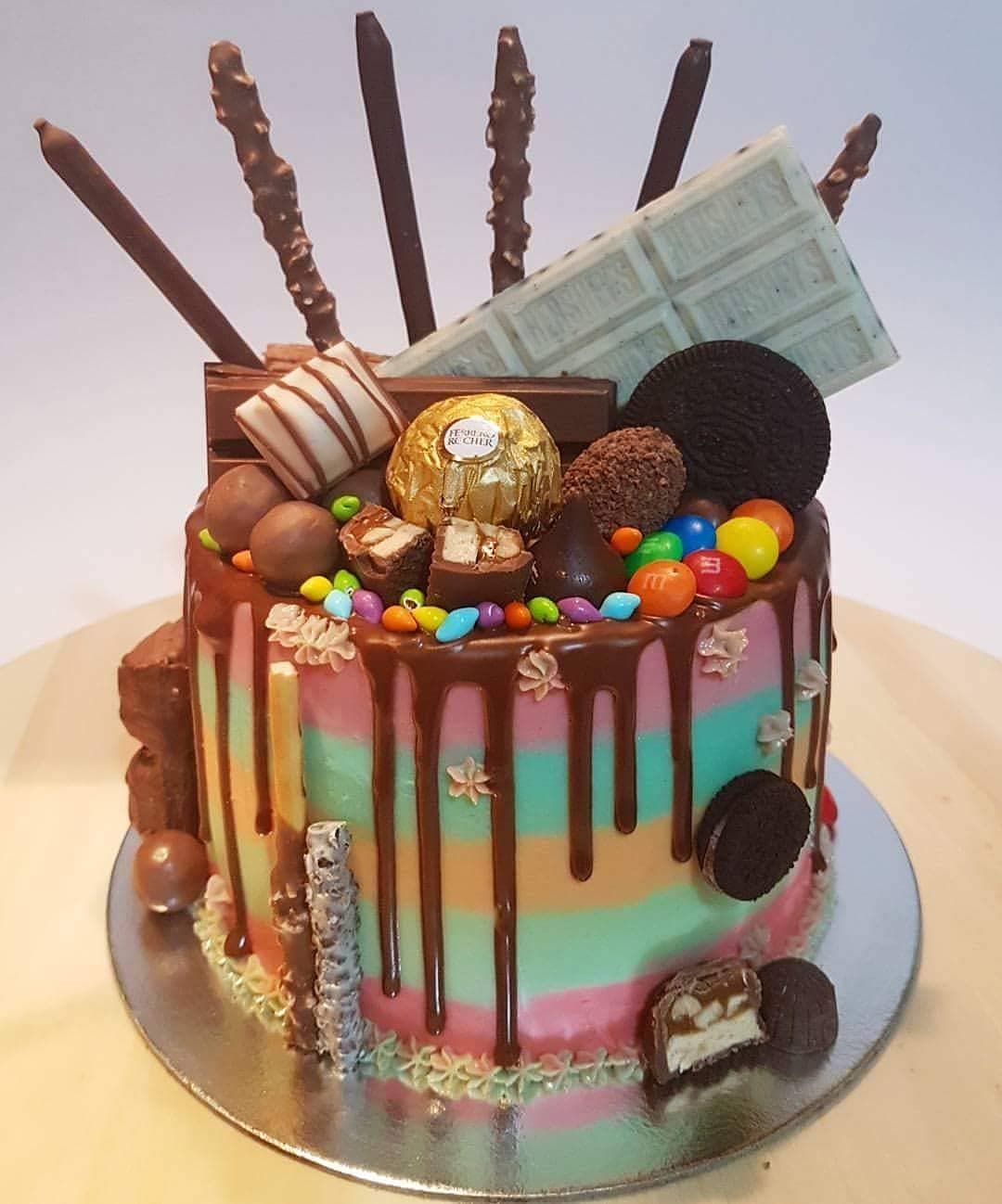 Rainbow Drip Cake