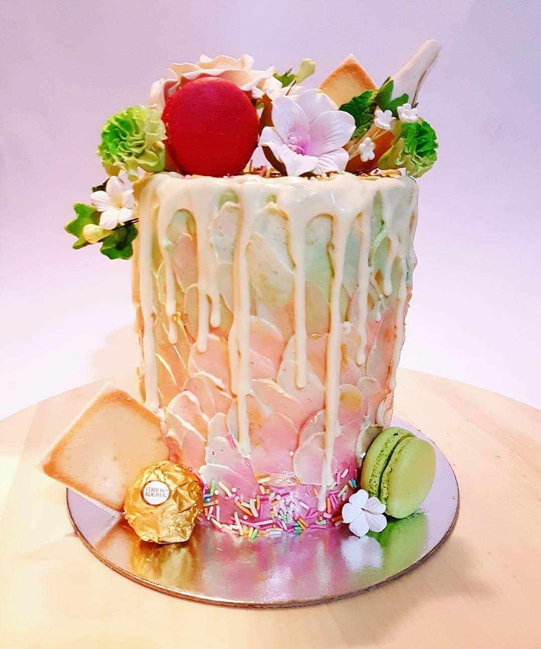 Floral Drip Cake