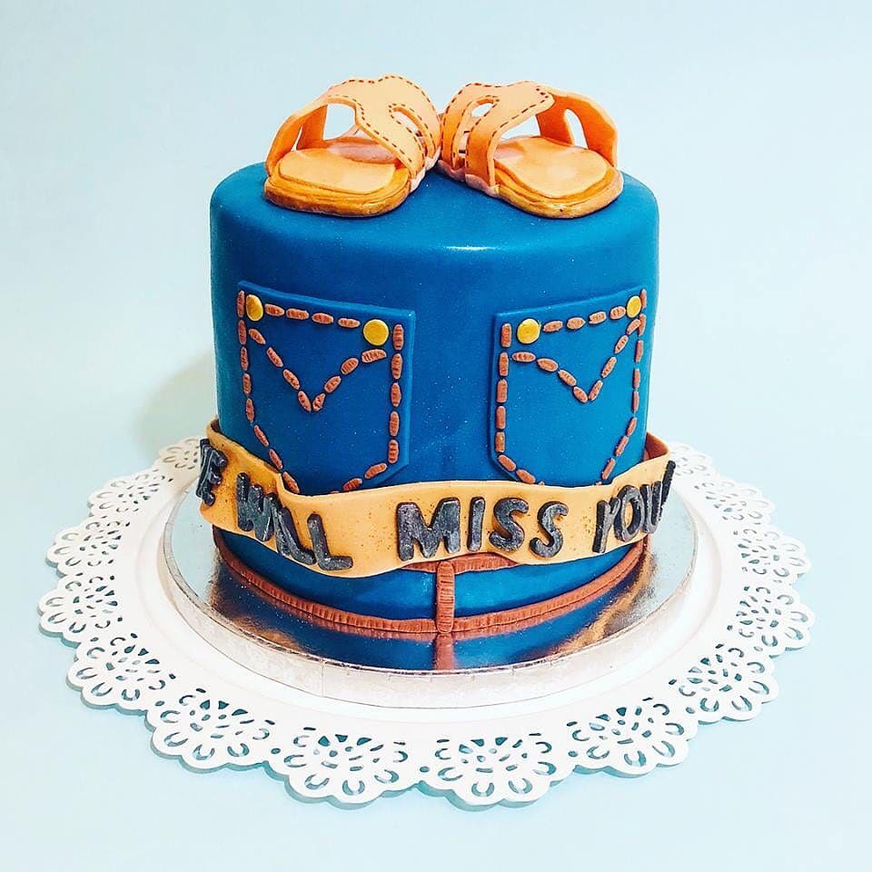 Hermes Slippers Jeans Cake