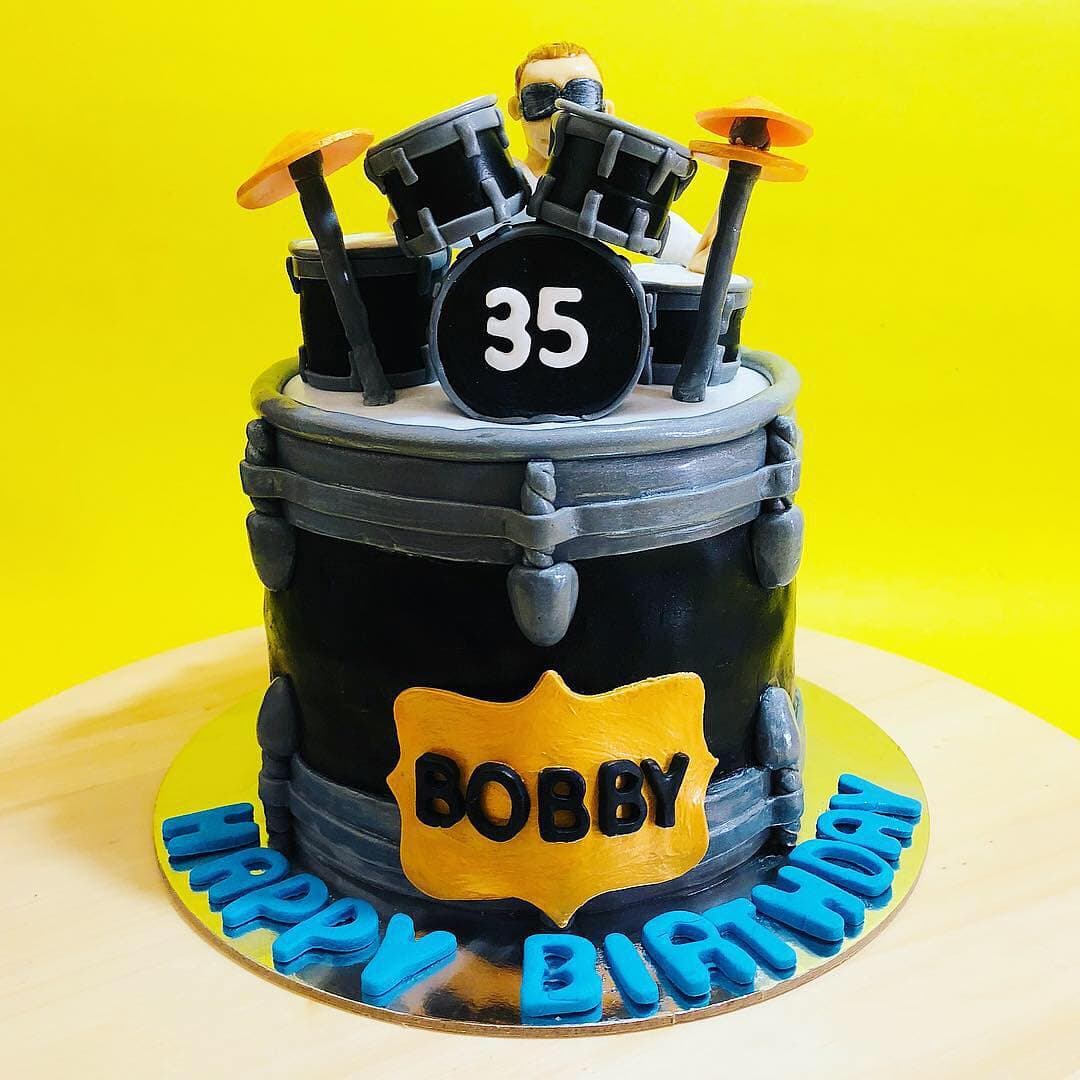 Drummer Birthday Cake