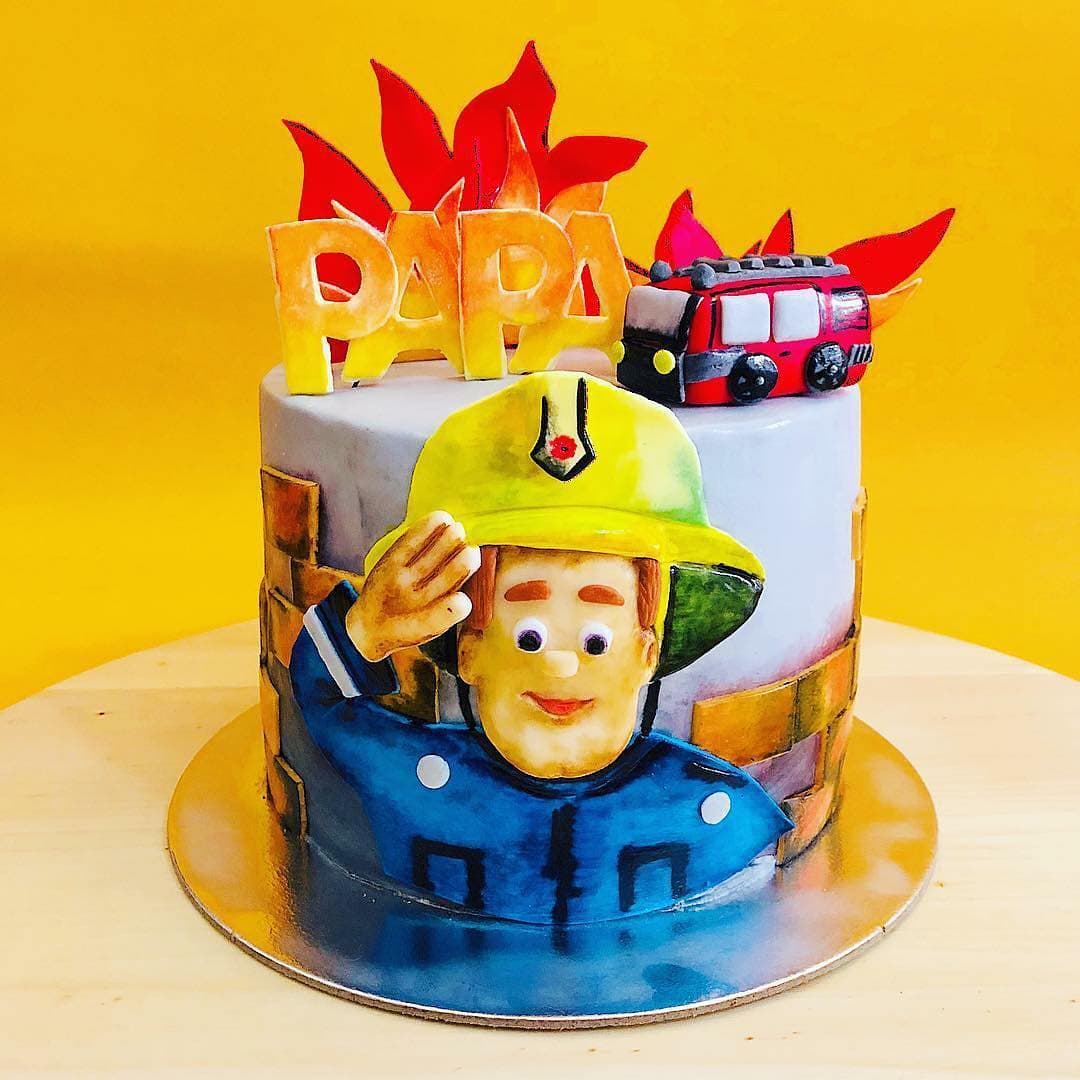 Firefighter Truck Cake