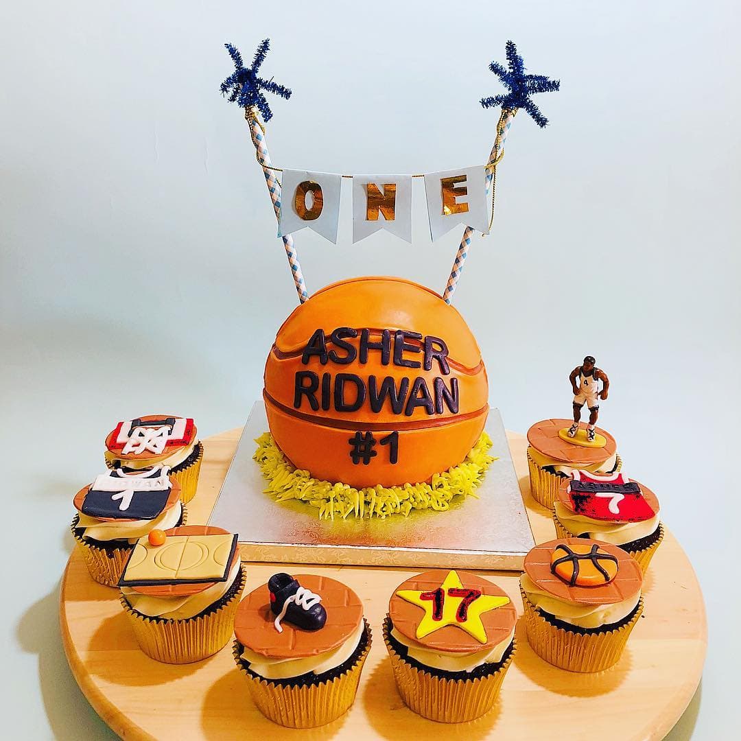 Basketball First Birthday Cake
