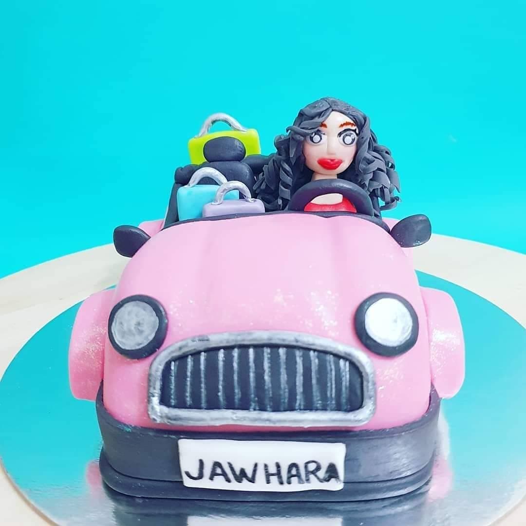 Pink Car Cake