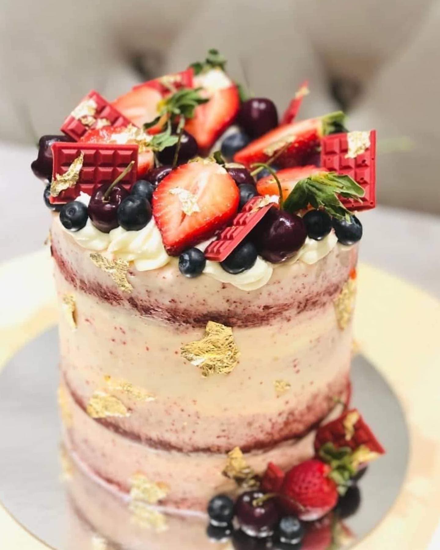 Berry Red Velvet Cake