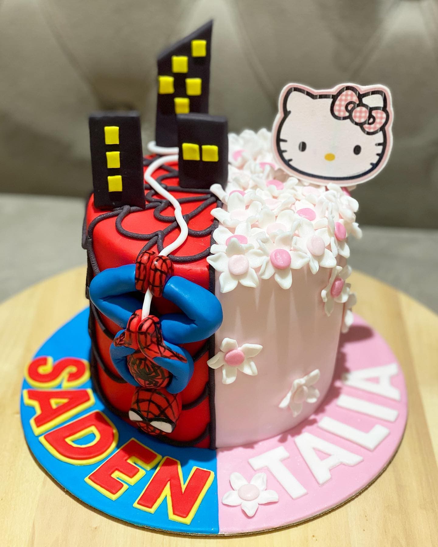 Spiderman Hello Kitty Cake
