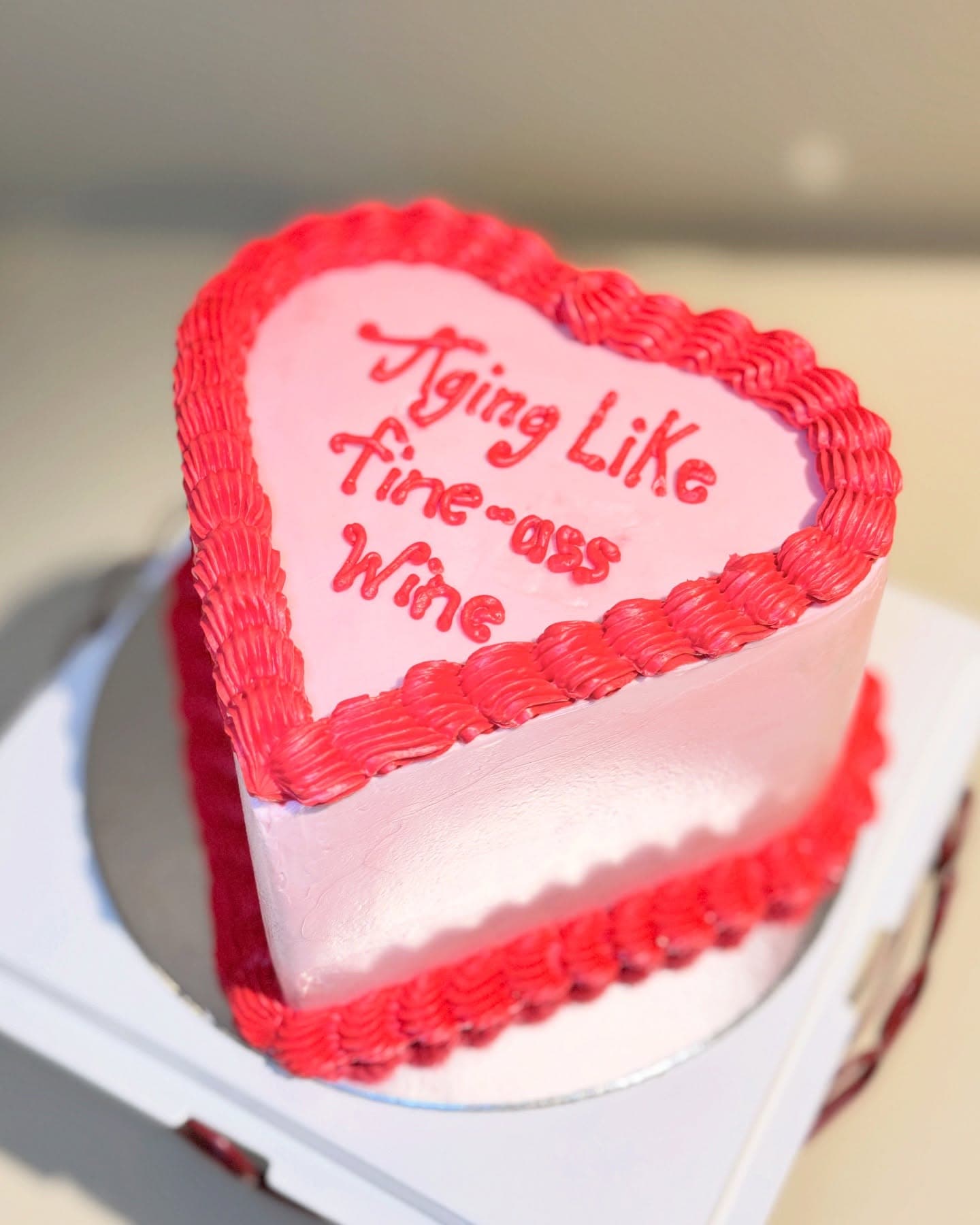Red Velvet Heart Cake